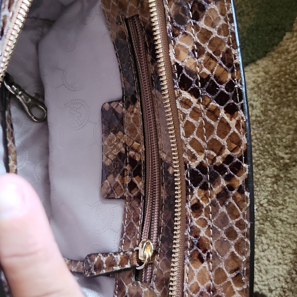 Michael Kors snakeskin pattern leather purse - Picture 10 of 12